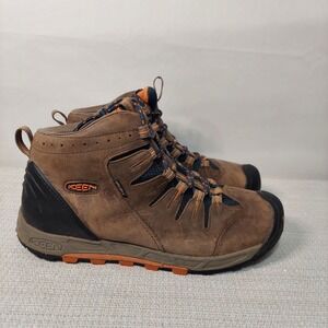 KEEN Bryce Mid Waterproof Hiking Boots Mens 10.5 Brown Leather 1007912